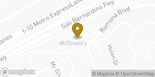 Map showing the location of McDonald's in Los Angeles, CA 90063