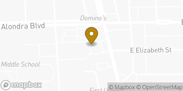 Map showing the location of Subway in Compton, CA 90221