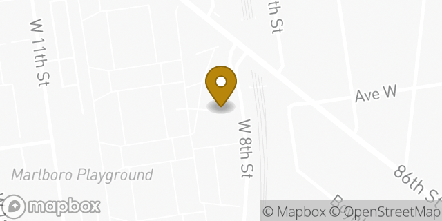 Map showing the location of Amazon Locker - Pleasant in Brooklyn, NY 11223