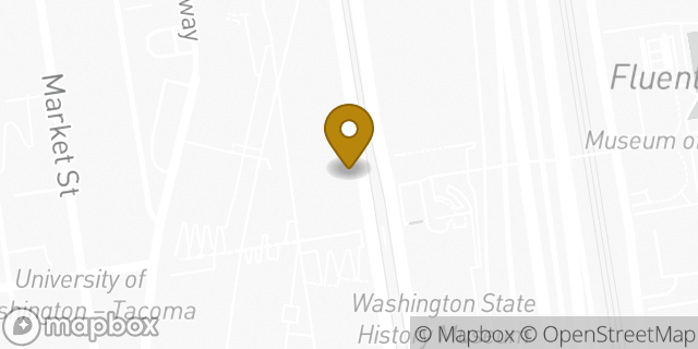 Map showing the location of Starbucks in Tacoma, WA 98402