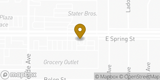 Map showing the location of Starbucks in Long Beach, CA 90815