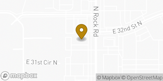 Map showing the location of Chuck E. Cheese in Wichita, KS 67226