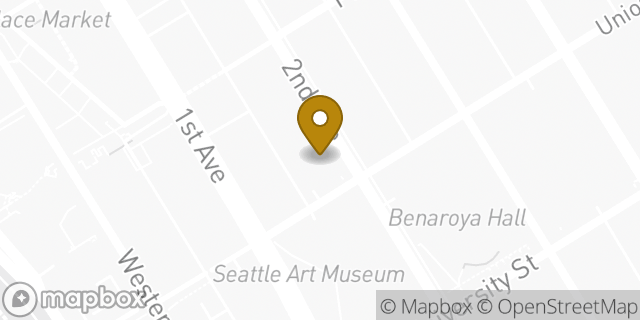 Map showing the location of CVS Pharmacy in Seattle, WA 98101