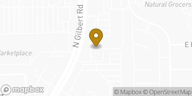 Map showing the location of The UPS Store in Gilbert, AZ 85234