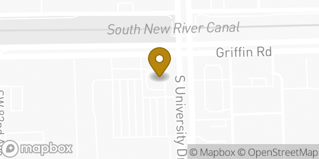 Map showing the location of Starbucks in Davie, FL 33328