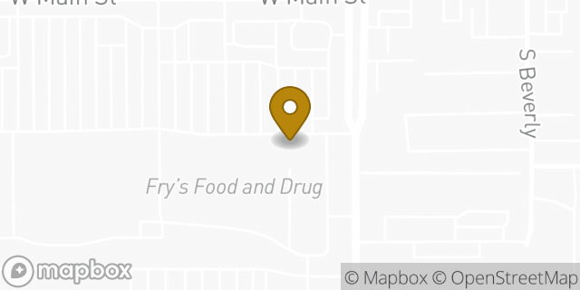 Map showing the location of The UPS Store in Mesa, AZ 85201