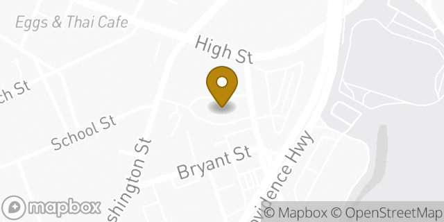 Map showing the location of CVS Pharmacy in Dedham, MA 02026