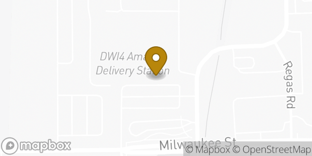 Map showing the location of Amazon Locker - Mouthpiece in Madison, WI 53714