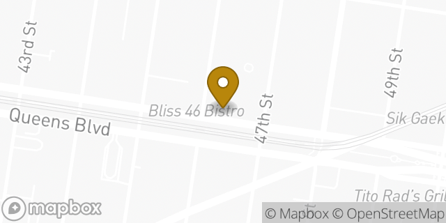 Map showing the location of Starbucks in Sunnyside, NY 11104
