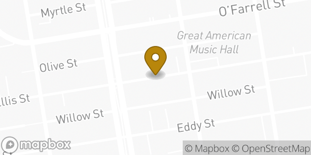 Map showing the location of Uber San Francisco in San Francisco, CA 94109