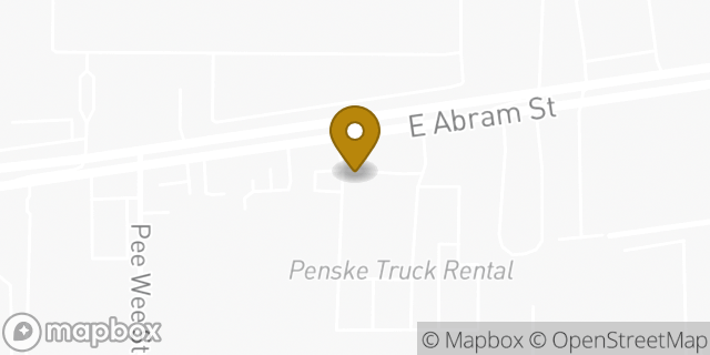 Map showing the location of Penske Truck Rental in Arlington, TX 76010
