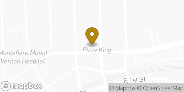 Map showing the location of Dunkin' in Mt Vernon, NY 10550
