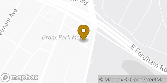 Map showing the location of McDonald's in New York, NY 10458