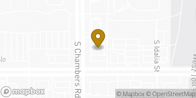 Map showing the location of Walgreens in Aurora, CO 80017