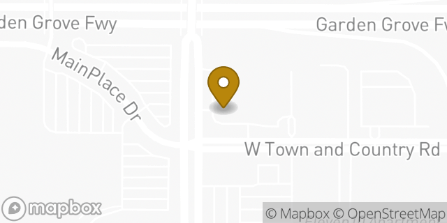 Map showing the location of Starbucks in Orange, CA 92868