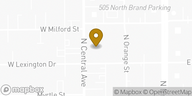 Map showing the location of Citi in Glendale, CA 91203
