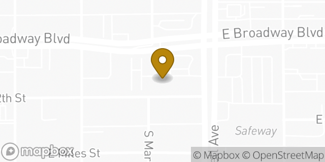 Map showing the location of The UPS Store in Tucson, AZ 85719