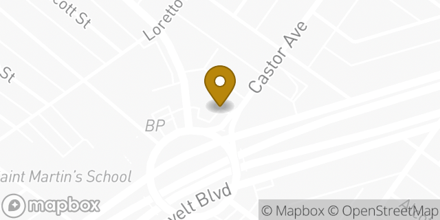 Map showing the location of Dunkin' in Philadelphia, PA 19149