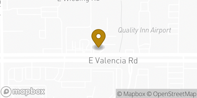 Map showing the location of Avis Car Rental in Tucson, AZ 85706
