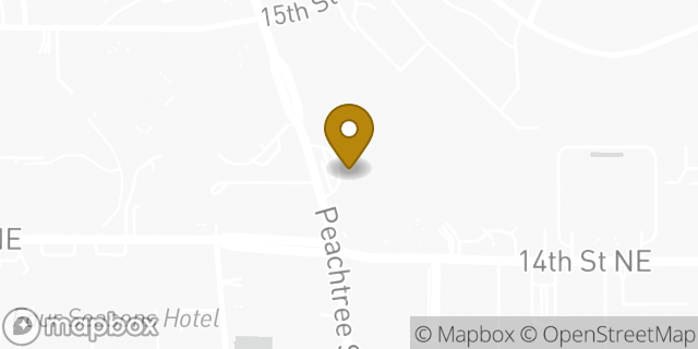 Map showing the location of Starbucks in Atlanta, GA 30309