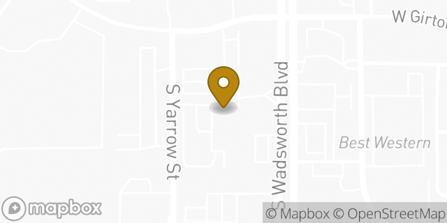 Map showing the location of Amazon Locker - Raya in Lakewood, CO 80227