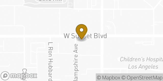 Map showing the location of Starbucks in Los Angeles, CA 90027