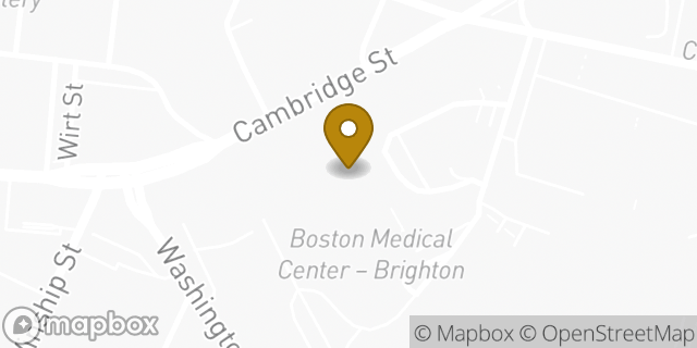 Map showing the location of Dunkin' in Brighton, MA 02135