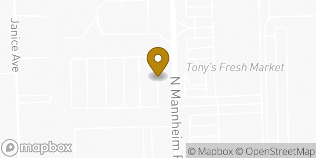 Map showing the location of Penske Used Truck Center in Melrose Park, IL 60160