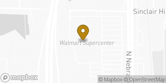 Map showing the location of Walmart in Tampa, FL 33613