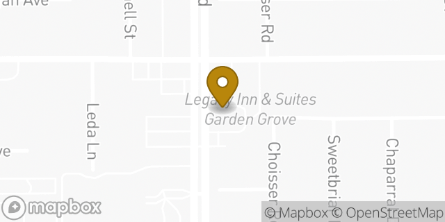 Map showing the location of McDonald's in Garden Grove, CA 92840