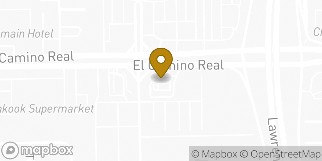 Map showing the location of Amazon Locker - Boheme in Santa Clara, CA 95051