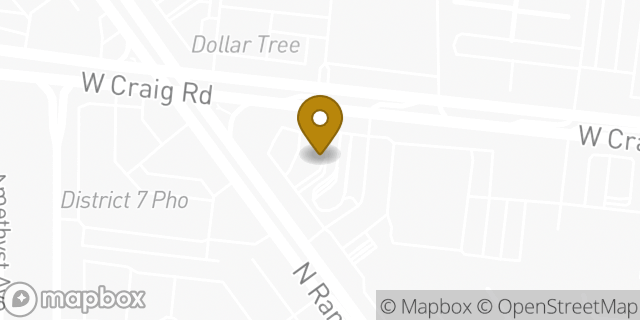 Map showing the location of N Rancho in Las Vegas, NV 89130