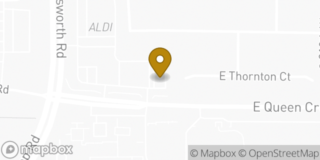 Map showing the location of E. Queen Creek in Queen Creek, AZ 85142