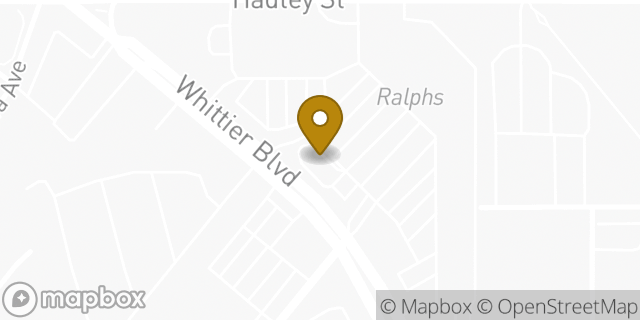 Map showing the location of McDonald's in Whittier, CA 90601