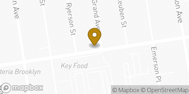 Map showing the location of Dunkin' in Brooklyn, NY 11205
