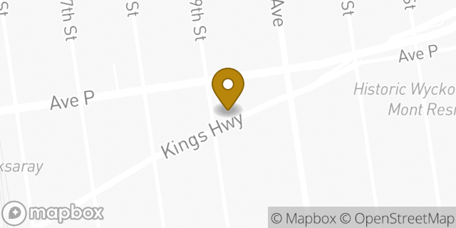 Map showing the location of Dunkin' in Brooklyn, NY 11229