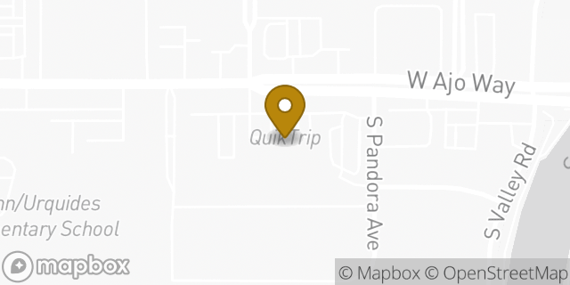 Map showing the location of QuikTrip in Tucson, AZ 85713