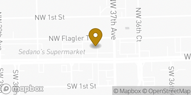 Map showing the location of The UPS Store in Miami, FL 33134