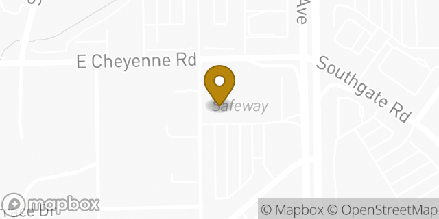 Map showing the location of Safeway in Colorado Springs, CO 80905