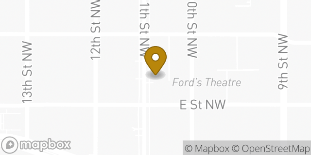 Map showing the location of Starbucks in Washington, DC 20004