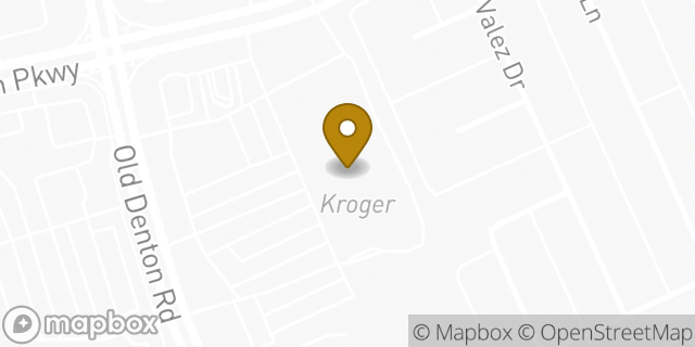 Map showing the location of Kroger in Carrollton, TX 75007