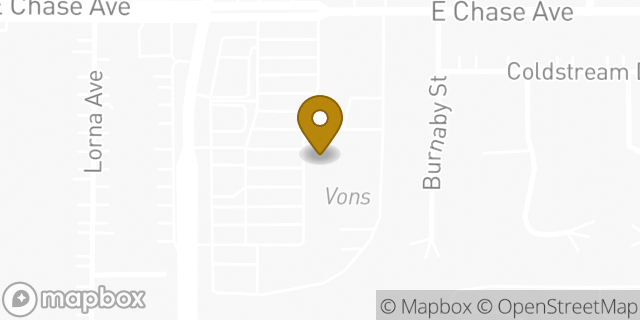 Map showing the location of Starbucks in El Cajon, CA 92020