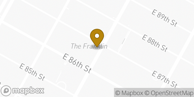 Map showing the location of Starbucks in New York, NY 10028