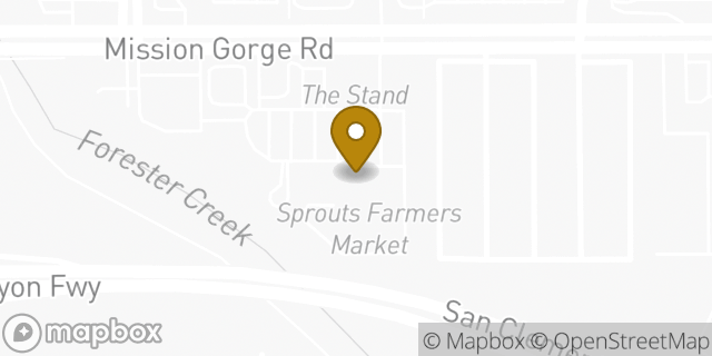 Map showing the location of Sprouts Farmers Market in Santee, CA 92071