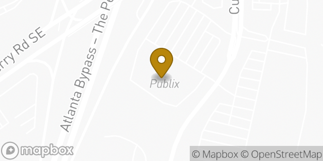 Map showing the location of Publix in Atlanta, GA