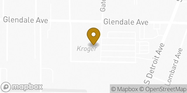 Map showing the location of Kroger Bakery in Toledo, OH 43614