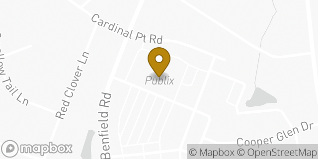 Map showing the location of Publix in Charlotte, NC 28269