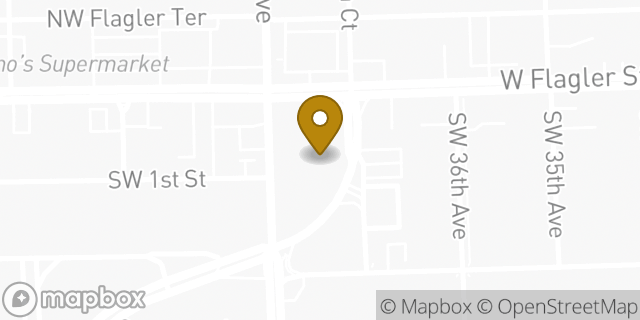 Map showing the location of Publix in Miami, FL 33135