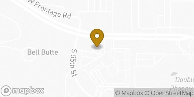Map showing the location of Starbucks in Tempe, AZ 85282