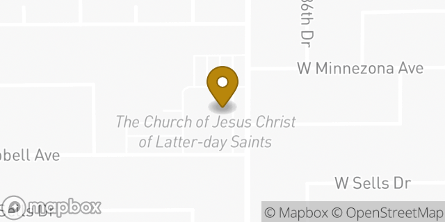 Map showing the location of The Church of Jesus Christ of Latter-day Saints in Phoenix, AZ 85037